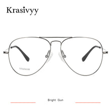 Load image into Gallery viewer, Krasivyy Pure Titanium Glasses Frame Men Classic Pilot Optical Prescription Eyeglasses Women 2023 Korean Retro Aviation Eyewear