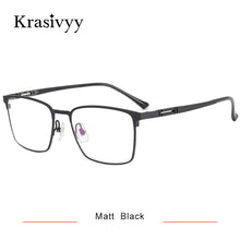 Load image into Gallery viewer, Krasivyy Pure Titanium Glasses Frame Men Korean Square Eyewear Male Classic Full-Rimless Optical Prescription Eyeglasses