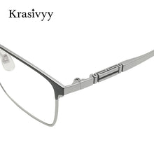 Load image into Gallery viewer, Krasivyy Pure Titanium Glasses Frame Men Korean Square Eyewear Male Classic Full-Rimless Optical Prescription Eyeglasses