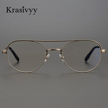 Load image into Gallery viewer, Krasivyy Pure Titanium Glasses Frame Men Retro Pilot Myopia Optical Prescription Eyeglasses Frames 2023 Women Vintage Eyewear