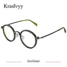 Load image into Gallery viewer, Krasivyy Pure Titanium Glasses Frame Men Retro Round Prescription Eyeglasses Women 2023 Vintage Myopia Optical Eyewear