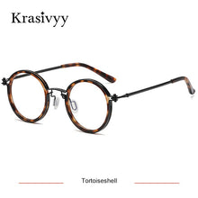 Load image into Gallery viewer, Krasivyy Pure Titanium Glasses Frame Men Retro Round Prescription Eyeglasses Women 2023 Vintage Myopia Optical Eyewear