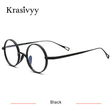 Load image into Gallery viewer, Krasivyy Pure Titanium Glasses Frame Men Retro Round Prescription Eyeglasses Women 2023 Vintage Myopia Optical Eyewear