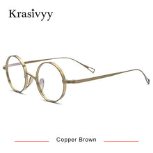 Load image into Gallery viewer, Krasivyy Pure Titanium Glasses Frame Men Retro Round Prescription Eyeglasses Women 2023 Vintage Myopia Optical Eyewear