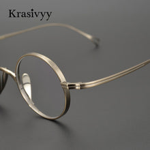 Load image into Gallery viewer, Krasivyy Pure Titanium Glasses Frame Men Retro Round Prescription Eyeglasses Women 2023 Vintage Myopia Optical Eyewear