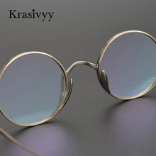 Load image into Gallery viewer, Krasivyy Pure Titanium Glasses Frame Men Retro Round Prescription Eyeglasses Women 2023 Vintage Myopia Optical Eyewear