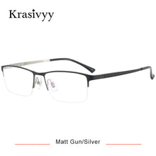 Load image into Gallery viewer, Krasivyy Pure Titanium Glasses Frame Men Square Male Semi Rim Myopia Prescription Eyewear 2023 Korean Optical Eyeglasses