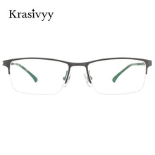 Load image into Gallery viewer, Krasivyy Pure Titanium Glasses Frame Men Square Male Semi Rim Myopia Prescription Eyewear 2023 Korean Optical Eyeglasses