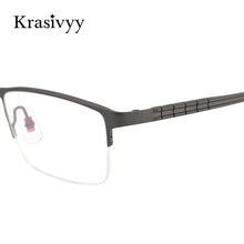 Load image into Gallery viewer, Krasivyy Pure Titanium Glasses Frame Men Square Male Semi Rim Myopia Prescription Eyewear 2023 Korean Optical Eyeglasses