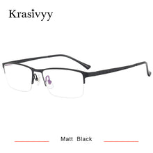 Load image into Gallery viewer, Krasivyy Pure Titanium Glasses Frame Men Square Male Semi Rim Myopia Prescription Eyewear 2023 Korean Optical Eyeglasses