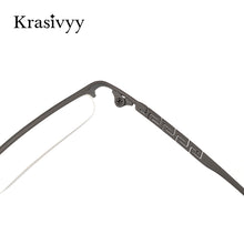 Load image into Gallery viewer, Krasivyy Pure Titanium Glasses Frame Men Square Male Semi Rim Myopia Prescription Eyewear 2023 Korean Optical Eyeglasses