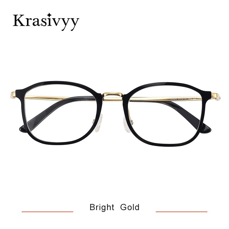 Krasivyy Pure Titanium Glasses Frame Men Square Myopia Prescription Eyeglasses Frames Women 2023 Full-Rim Optical Korean Eyewear