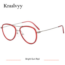 Load image into Gallery viewer, Krasivyy Pure Titanium Glasses Frame Men Ultralight Myopia Optical Prescription Eyewear Classic Pilot Women Eyeglasses Frames