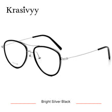 Load image into Gallery viewer, Krasivyy Pure Titanium Glasses Frame Men Ultralight Myopia Optical Prescription Eyewear Classic Pilot Women Eyeglasses Frames