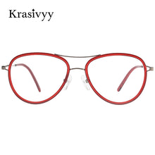 Load image into Gallery viewer, Krasivyy Pure Titanium Glasses Frame Men Ultralight Myopia Optical Prescription Eyewear Classic Pilot Women Eyeglasses Frames