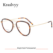 Load image into Gallery viewer, Krasivyy Pure Titanium Glasses Frame Men Ultralight Myopia Optical Prescription Eyewear Classic Pilot Women Eyeglasses Frames