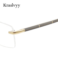 Load image into Gallery viewer, Krasivyy Pure Titanium Glasses Frame Women Brand Designer Optical Prescription Eyeglasses Men Rimless Square Myopia Eyewear