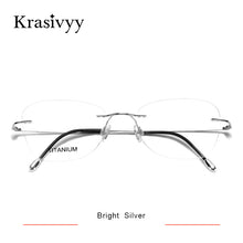 Load image into Gallery viewer, Krasivyy Pure Titanium Glasses Frame Women Brand Designer Ultralight Optical Prescription Eyewear Men Rimless Myopia Eyeglasses