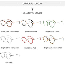 Load image into Gallery viewer, Krasivyy Pure Titanium Glasses Frame Women Ultralight TR90 Myopia Prescription Eyeglasses Frames Men Vintage Round Eyewear