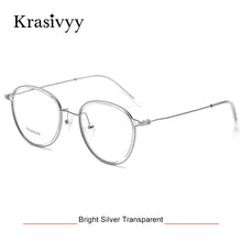 Load image into Gallery viewer, Krasivyy Pure Titanium Glasses Frame Women Ultralight TR90 Myopia Prescription Eyeglasses Frames Men Vintage Round Eyewear