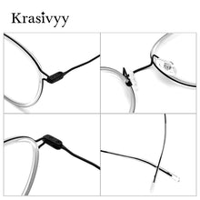 Load image into Gallery viewer, Krasivyy Pure Titanium Glasses Frame Women Ultralight TR90 Myopia Prescription Eyeglasses Frames Men Vintage Round Eyewear