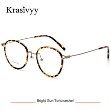 Load image into Gallery viewer, Krasivyy Pure Titanium Glasses Frame Women Ultralight TR90 Myopia Prescription Eyeglasses Frames Men Vintage Round Eyewear