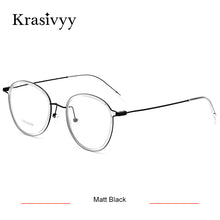 Load image into Gallery viewer, Krasivyy Pure Titanium Glasses Frame Women Ultralight TR90 Myopia Prescription Eyeglasses Frames Men Vintage Round Eyewear
