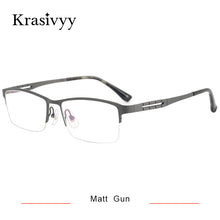 Load image into Gallery viewer, Krasivyy Pure Titanium Glasses Men Ultralight Spring Design Prescription Eyeglasses Male Korean Square Optical Eyewear Frame
