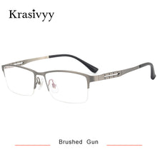 Load image into Gallery viewer, Krasivyy Pure Titanium Glasses Men Ultralight Spring Design Prescription Eyeglasses Male Korean Square Optical Eyewear Frame