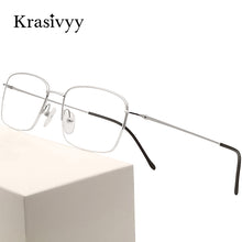 Load image into Gallery viewer, Krasivyy Pure Titanium Men Optical Glasses Classic Square Semi-Rimless Eyewear Males Prescription Optical Eyeglasses Frame