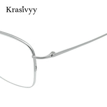 Load image into Gallery viewer, Krasivyy Pure Titanium Men Optical Glasses Classic Square Semi-Rimless Eyewear Males Prescription Optical Eyeglasses Frame
