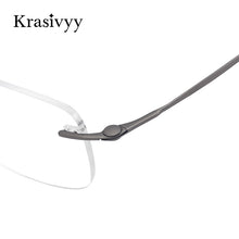 Load image into Gallery viewer, Krasivyy Pure Titanium Rimless Glasses Frame Men Brand Designer Myopia Optical Prescription Eyewear Male Screwless Eyeglasses