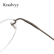Load image into Gallery viewer, Krasivyy Pure Titanium Rimless Glasses Frame Men  Brand Designer Optical Prescription Eyeglasses Women Retro Round Eyewear
