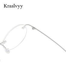 Load image into Gallery viewer, Krasivyy Pure Titanium Rimless Glasses Frame Men  Brand Designer Prescription Eyeglasses Women Vintage Round Eyewear