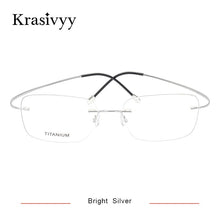 Load image into Gallery viewer, Krasivyy Pure Titanium Rimless Glasses Frame Men Prescription Eyeglasses Germany Women Myopia Optical Frame Screwless Eyewear