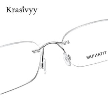 Load image into Gallery viewer, Krasivyy Pure Titanium Rimless Glasses Frame Men Prescription Eyeglasses Germany Women Myopia Optical Frame Screwless Eyewear
