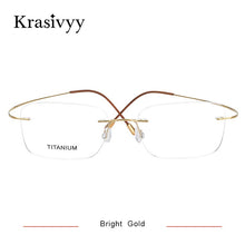 Load image into Gallery viewer, Krasivyy Pure Titanium Rimless Glasses Frame Men Prescription Eyeglasses Germany Women Myopia Optical Frame Screwless Eyewear