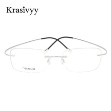 Load image into Gallery viewer, Krasivyy Pure Titanium Rimless Glasses Frame Men Prescription Eyeglasses Germany Women Myopia Optical Frame Screwless Eyewear