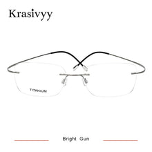 Load image into Gallery viewer, Krasivyy Pure Titanium Rimless Glasses Frame Men Prescription Eyeglasses Germany Women Myopia Optical Frame Screwless Eyewear