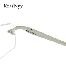 Load image into Gallery viewer, Krasivyy Pure Titanium Rimless Glasses Frame Men  Spring Hinge Myopia Prescription Eyeglasses Optical Square Eyewear