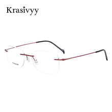 Load image into Gallery viewer, Krasivyy Pure Titanium Rimless Glasses Frame Women Screwless Design Myopia Prescription Eyeglasses Men Frameless Eyewear