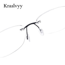 Load image into Gallery viewer, Krasivyy Pure Titanium Rimless Glasses Frame Women Screwless Design Myopia Prescription Eyeglasses Men Frameless Eyewear