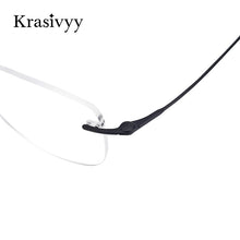 Load image into Gallery viewer, Krasivyy Pure Titanium Rimless Glasses Frame Women Screwless Design Myopia Prescription Eyeglasses Men Frameless Eyewear
