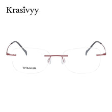 Load image into Gallery viewer, Krasivyy Pure Titanium Rimless Glasses Frame Women Screwless Design Myopia Prescription Eyeglasses Men Frameless Eyewear