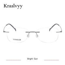 Load image into Gallery viewer, Krasivyy Pure Titanium Rimless Glasses Frame Women Screwless Design Myopia Prescription Eyeglasses Men Frameless Eyewear