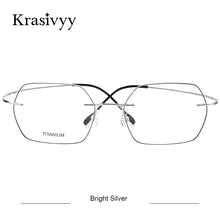 Load image into Gallery viewer, Krasivyy Pure Titanium Rimless Glasses Frame Women Ultralight Myopia Optical Prescription Eyewear Men Hexagon shapes Eyeglasses