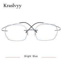 Load image into Gallery viewer, Krasivyy Pure Titanium Rimless Glasses Frame Women Ultralight Myopia Optical Prescription Eyewear Men Hexagon shapes Eyeglasses