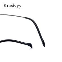 Load image into Gallery viewer, Krasivyy Pure Titanium Rimless glasses Frame Men Ultralight Optical  Prescription Eyeglasses Women Screwless Myopia Eyewear