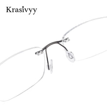 Load image into Gallery viewer, Krasivyy Pure Titanium Rimless glasses Frame Men Ultralight Optical  Prescription Eyeglasses Women Screwless Myopia Eyewear
