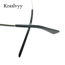 Load image into Gallery viewer, Krasivyy Pure Titanium Screwless Glasses Frame Women Ultralight Optical Prescription Eyeglasses Men Rimless Hexagonal Eyewear